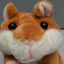 Talking Hamster Toy for Toddlers 24, Repeats What You Say Interactive Plush, Speech & Language Learning Toy, Cute Valentines Gift for Boys and Girls Brown