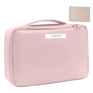 Travel Makeup Bag Cosmetic Bag Makeup Bag Toiletry bag for women and men(Pink)