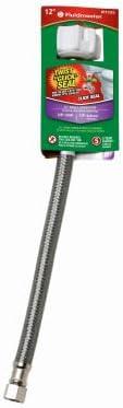 Fluidmaster Click Seal 3/8 in. Ballcock x Ballcock 7/8 in. 12 in. Braided Stainless Steel Toilet Supply Line