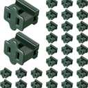 SPT-2 Christmas Light Slip Plug Vampire Plug Slide Plug Inline Zip Plug Holiday Plug Adapter for Valentine's Day Christmas Lights Design, Tail Plug (30, Green)