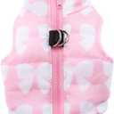 Winter Waterproof Windproof Vest Coat for Small Medium Dogs - Warm Jacket for Cold Weather (Not Suitable for Big Dogs) Pink XS (XS(Back:9.0", Chest:13.5", 3.0-5.0lbs))