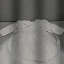 Baby Girls Long Sleeve Christening Dress Classic Embroidered Baptism Tulle Dress, 12M
