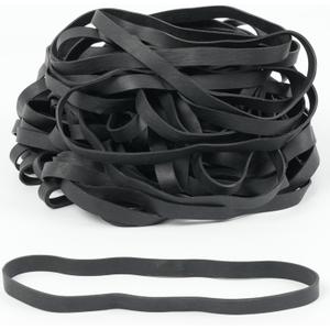 Rubber Bands Large Black 30Pcs 8inch Elastic Bands Wide 5mm Rubbers Band, for Trash Cans Office Supplies Folders Cat Litter Box (200mm x 10mm)