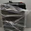 Hanke 24 Inch Luggage Suitcases With Spinner Wheels Lightweight PC Hard Shell Rolling Suitcase With Travel Lock,Checked-Medium 24-Inch(Jet Black)