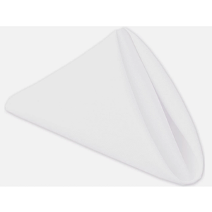 White Heavy Duty Cloth Napkins - 17 x 17 Inch Solid Washable Polyester Dinner Napkins - Set of 8 Napkins