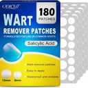 Maximum Strength Salicylic Acid Wart Remover Patches, 180 Count, Hydrocolloid Waterproof Invisible Stickers, Easy-to-Use Targeted Care for Plantar and Common Warts-180Count-1 Pack