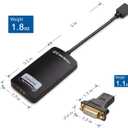 Cable Matters SuperSpeed USB 3.0 to HDMI Adapter (USB to HDMI Adapter) for Windows up to 1440p in Black