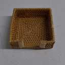 Sumnacon Napkin Holder,Square Rattan Napkin Holder Table Wicker Countertop,Cocktail Napkin Holders Rustic Napkin Holders for Kitchen Dining Table Counter Vintage Napkin Basket for Picnic Wedding Party (5.9 x 5.9 Inch/Cocktail, Honey Brown)