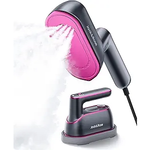 Jack ＆ Rose Travel Steamer Iron for Clothes,1200w Iron Steamer,Portable Handheld Travel Size Steamer iron,8S Fast HeatUp，Large Ceramic Heat Panel,