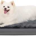 Waterproof Dog Bed Medium Small Size Dog, Orthopedic Washable Crate Pad 29 inch, Foam Pet Bed with Removable Cover Reversible, Anti-Slip Bottom Kennel Pad, 29"x18", Dark Gray