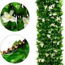 DOEWORKS Expandable Fence Privacy Screen for Balcony Patio Outdoor, Faux Ivy Fencing Panel for Backdrop Garden Backyard Home Decorations - 2PACK
