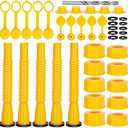 Godboy Gas Can Spout Replacement, Gas Can Nozzle, (5 Kit-Yellow) Flexible Pour Nozzle Suitable for Most 1/2/5/10 Gal Oil Cans, Fuel Can Spout Replacement