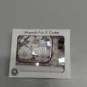 Inesore for AirPods Pro 3 Case 2025 with Lock, for Women Girly Floral Clear Case Compatible with Apple Airpods Pro 3rd Generation Cover, with Phone Stand,Keychain & Cleaner Kit -White Lily