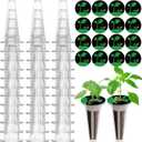 Oliz 50 Pack Hydroponic Grow Baskets with 51PCS Seed Pod Labels Stickers, Replacement Garden DIY Accessories for Most Hydroponic Growing System