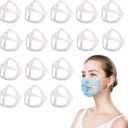 16Pcs Face Bracket for Mask -3D Mask Bracket -Face Mask Internal Support Frame, More Space for Comfortable Breathing, Lipstick Protector Washable Reusable