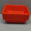 10 Pack Red Plastic Storage Baskets, 15.4 x 11.6 x 4.3 Inch Rectangular Plastic Baskets for Organizing, Classroom, Office, Shop, Home Restaurant