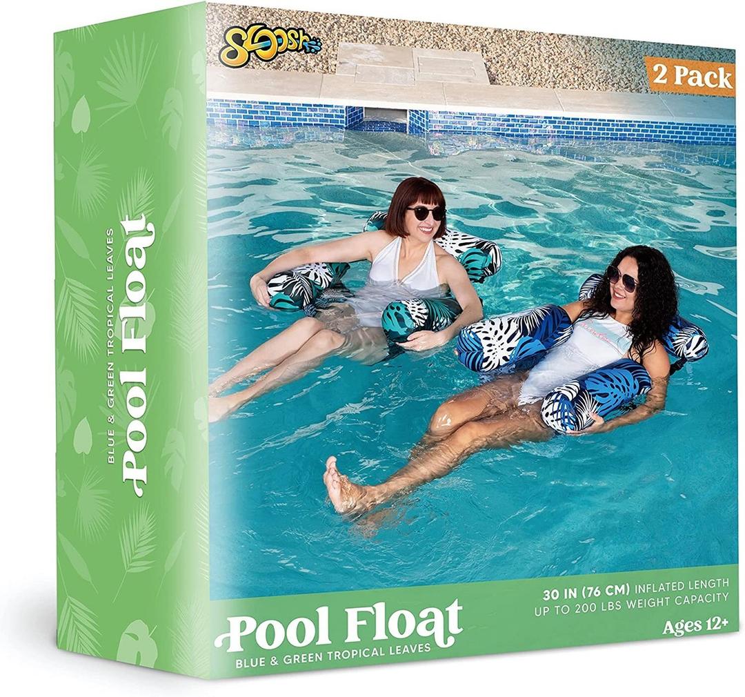 Syncfun 2 Packs Inflatable Pool Float Hammock Chairs Lounge Summer Water Fun US