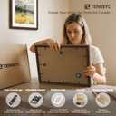 24x36 Poster Frame 4 Pack, 20x30 Mat, Brown Wood, for Picture