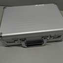 LOCKCURX Security Lock Boxes - 14.2 x 9.4 x 4.5 Inch Medium, Portable Locking Storage Totes with Dual Combination Locks, Medicine Lock Box, Lock Boxes for Personal Items, Cash & Briefcase - Silver