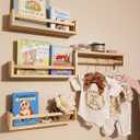 Shelves for Wall, Burlywood Nursery Book Shelves 23 x 4.5 x 4 inch, 3 Pcs