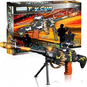 ArtCreativity Toy Gun with Scope, Stand and Realistic Sound Effects - Military Toy for Boys Aged 8-12