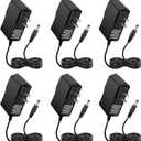 Facmogu 12V 1A Power Supply Adapters(6 Pack), AC/DC Low Voltage Transformers Converter, AC 100-240V to DC 12V 1A Wall Adapter for LED Strip Light, Router, Power Cord with 5.5x2.5mm and 5.5x2.1mm Tips
