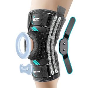 ZEAZEN Hinged Knee Brace with Dual Metal Side Stabilizers & Patella Support – Adjustable Open Patella Knee Support for Men and Women – Helps with ACL, MCL, Meniscus Issues – Breathable Design for Sports, Running, Workout (Medium)