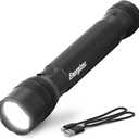 Energizer TacR-1000 LED Tactical Flashlight, Bright Rechargeable Flashlight for Emergencies and Camping Gear, Water Resistant Flashlight, USB Included, Pack of 1, Black