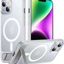 Temdan Magnetic Compatible with iPhone 14 Case/iPhone 13 Case,[Built-in Invisible Kickstand][Compatible with MagSafe][Military Grade Shockproof] Slim Translucent Matte Phone Case for iPhone 14/13 6.1"