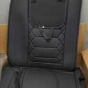 RISINGSTAR Silverado Sierra Faux Leather Seat Covers, Fit for 2019-2025 Chevy Silverado GMC Sierra 1500 and 2020-2025 2500HD 3500HD Crew Cab(Full Set, Black)