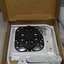 Cat Window Perch, Cordless Cat Hammock Window Seat with Cozy Pad Bed Cover for Indoor Cats, Durable Metal Frame Support Pet Bed with 4 Suction Cups for Large Cats (Cushion Pad Bed - White)