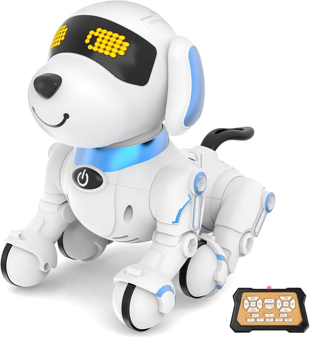Dwi Dowellin Robot Dog for Kids 8-12,Remote Control Smart Robotic Dogs Pet Puppy Robotic Toy,Interactive Touch Walking Talking Toys for Boys Girls Christmas Birthday Gifts