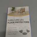 BUMACO 20Pcs Chair Leg Floor Protectors Chair Leg Protectors for Hardwood Floors Silicone Pads Covers to Protect Floors Universal L Clear Fit (1-5/16" to 2")