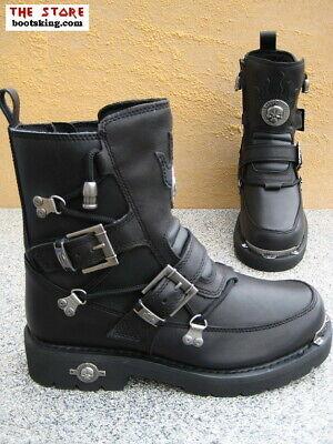 Milwaukee Leather MBM9040W Men's Black 'Wide Width' 6-inch Classic Engineer Motorcycle Leather Boots with Side Zipper - 13W (13 Wide)