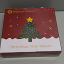 Christmas Tree Topper Lighted Star with Built-in 10 Replaceable Bulbs, 9.5 Clear Five-Pointed Star Tree Topper Plug in for Indoor Office Xmas New Year Holiday Tree Decoration, Warm White