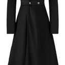 Womens Victorian Trench Coat Double Breasted Long Jacket Medieval Vintage Windbreaker Overcoat, XXL