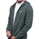 INTO THE AM Zip Up Hoodies for Men - Casual Lightweight Fleece Slim Fit Plain Zipper Sweatshirt (Indigo, X-Large)