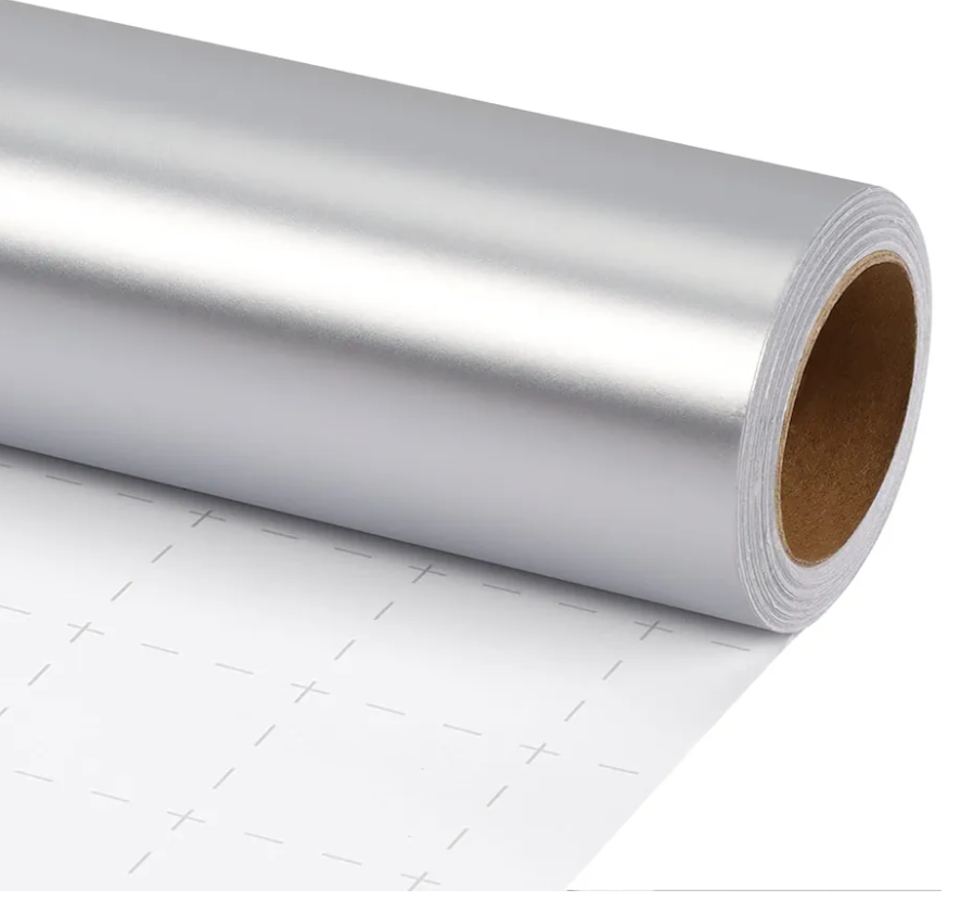 LaRibbons Silver Wrapping Paper, Solid Color Matte Metal Gift Paper Roll - 30 Inch x 33 Feet, Gift Wrapping Paper for Christmas, Valentine's Day, Wedding, Birthday