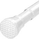 Tension Rod for Windows 28 to 48 Inch,Spring Curtain Rods No Drilling 7/8" Diameter White Tension Rods Adjustable Curtain Rods Expandable Pressure Spring Tension Rods for Closet, Doorway
