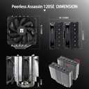 Thermalright Peerless Assassin 120 SE CPU Cooler, 6 Heat Pipes AGHP Technology, Dual 120mm PWM Fans, 1550RPM Speed, for AMD:AM4 AM5/Intel LGA 1700/1150/1151/1200/1851,PC Cooler
