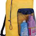 Dalykate Backpack Laundry Bag, Laundry Backpack with Shoulder Straps and Mesh Pocket Durable Nylon Clothes Hamper Bag with Drawstring Closure for College, Travel, Laundromat, Apartment