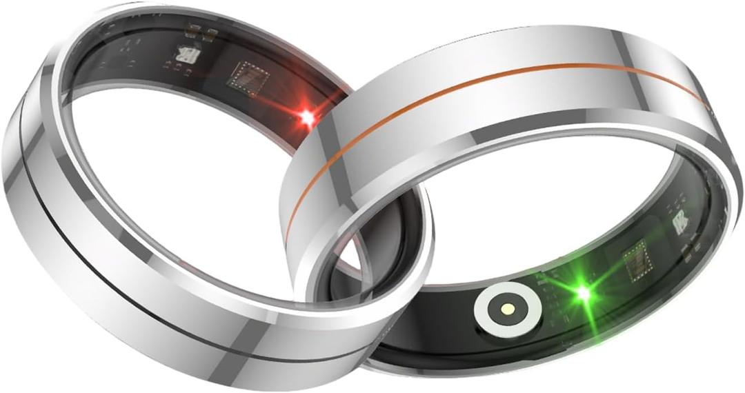Smart Ring for Women & Men, Health Tracker with Blood Oxygen Monitor, Heart Rate & Sleep Monitor, 4-7 Days Battery, Waterproof Fitness Ring Size #10