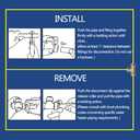 HQMPC Angle Stop Valve, No Lead Brass 1/2" PTC x 1/4" Compression Push Fit Shut Off Water Valve With Disconnect Clip, Push-to-Connect, PEX, Copper, CPVC