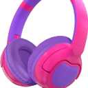 ZIHNIC Wired Kids Headphones, Safe 85dB Volume Limit for Boys & Girls, Comfortable Earpads, Foldable Design for School, Tablets, and Travel-Rose RED