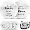 Funny Coasters - Perfect White Elephant Gifts - Unique Gifts for Women Men - Cool Friend Gifts - Secret Santa Gifts - Gag Gifts - Couples Gifts - Funny Housewarming Gifts - Birthday (Grey-novelty)