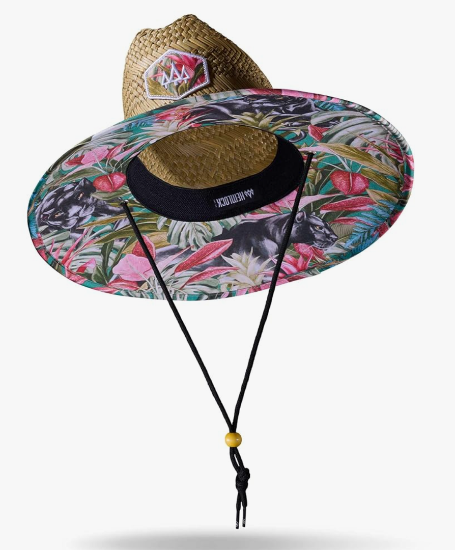 Straw Hat for Men & Women | Lifeguard Hat, Beach Hat & Sun Hat | UPF 50+ Wide Brim for Sun Protection | One Size | Hemlock