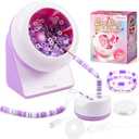 Tilhumt Clay Bead Spinner, Electric Bead Spinner for Jewelry Making, Friendship Bracelets Maker with Needle and Elastic String, Gift for Girls, Patent Design, Purple (Beads Not Included)