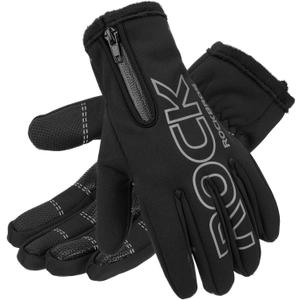 ROCKBROS Winter Cycling Gloves for Men Women Water Resistant Touch Screen Gloves Shock-Absorbing Full Finger Biking Glove Anti-Slip Motorcycle Mountain Bike Gloves, for Fishing, Driving, Golfing Size: US S= Asian M