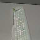 UBOTIE Colorful Computer Wireless Keyboards Mouse Combos, Typewriter Flexible Keys Office Full-Sized Keyboard, 2.4GHz Dropout-Free Connection and Optical Mouse (Green-Colorful)