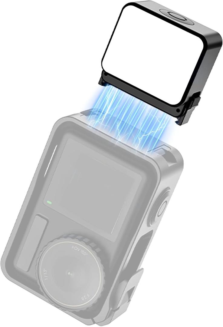 ULANZI LM18 Mini LED Action Camera Vlogging Light Video Light Waterproof Photography Magnetic Fill Lighting for DJI Osmo Action 3/4/5 Camera Cage Accessories and Osmo Pocket 3/4Accessories